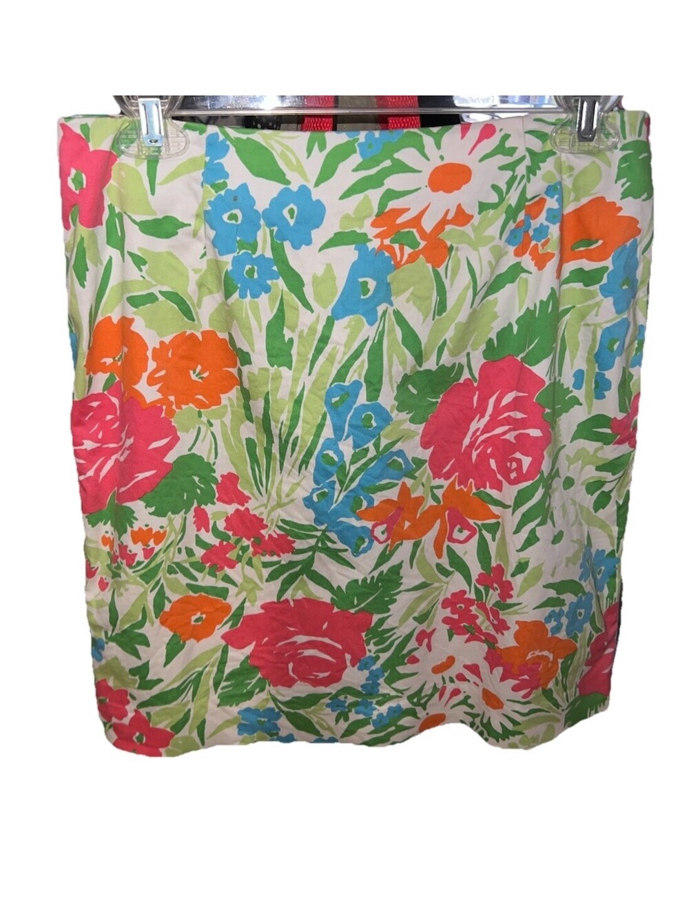 Ralph Lauren Skirt Floral Print Cotton Blend Pencil Mini Spring Flower Size 6